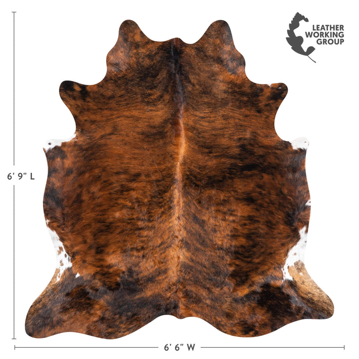 Brindle Cowhide Rug Size 6'9" L x 6'6" W 1958