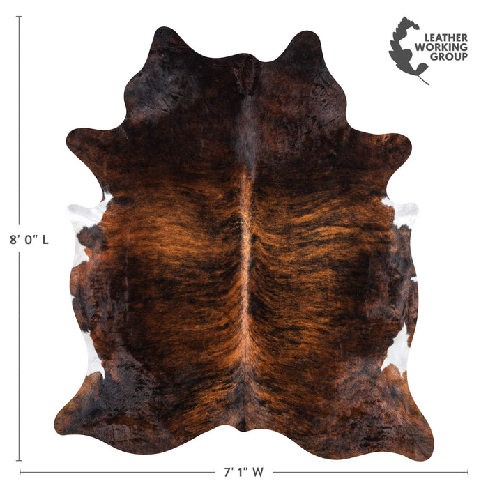 Brindle Cowhide Rug Size 8'0" L x 7'1" W 1980