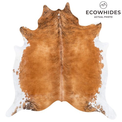 Brindle White Belly Cowhide Rug Size 6'10" L x 6'4" W 1984