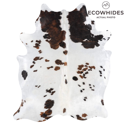 White Tricolor Cowhide Rug Size 7'3" L x 5'10" W 1998