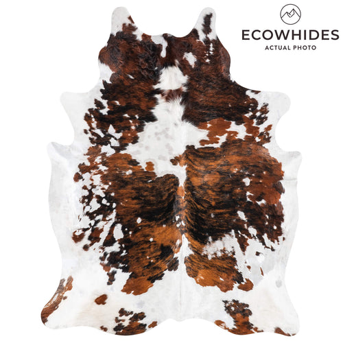 Vintage Tricolor Cowhide Rug Size 7'11" L x 6'2" W 2007