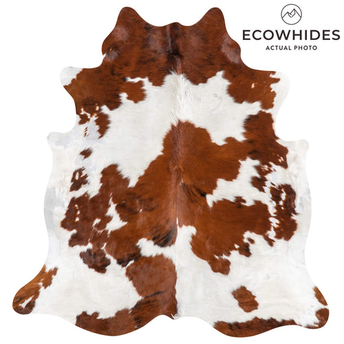 Vintage Tricolor Cowhide Rug Size 6'10" L x 6'6" W 2042