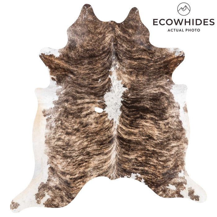 Vintage Brindle Cowhide Rug Size 7'2" L x 6'9" W 2058