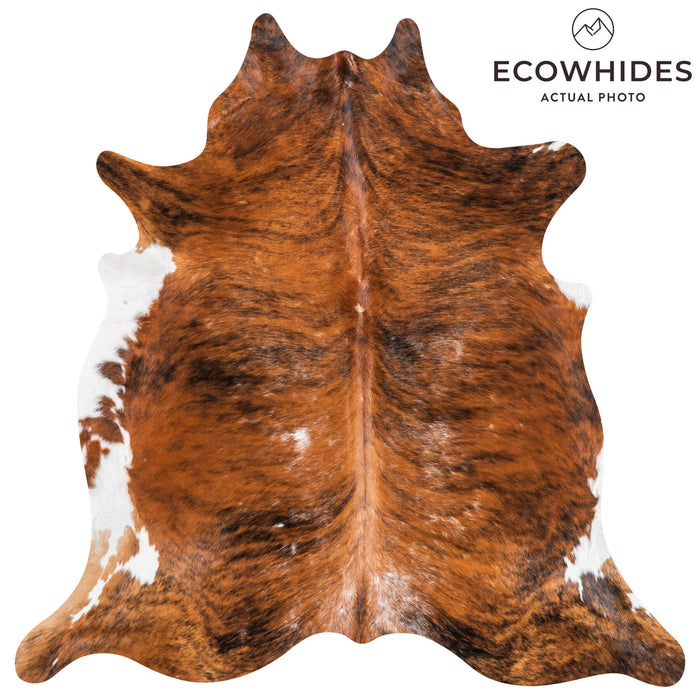 Vintage Brindle Cowhide Rug Size 6'10" L x 6'6" W 2162
