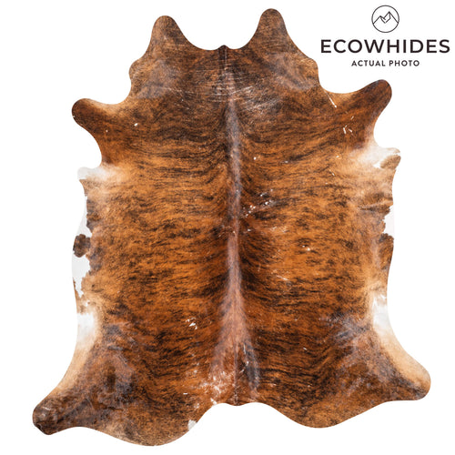 Vintage Brindle Cowhide Rug Size 8'0" L x 7'1" W 2165