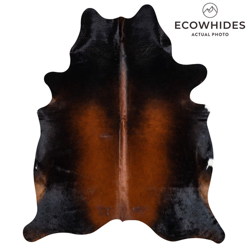 Brazilian Mahogany Cowhide Rug Size 7'7" L x 6'6" W 2302
