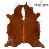 Brazilian Brindle White Belly and Backbone Cowhide Rug Size 7'7" L x 6'6" W 2310