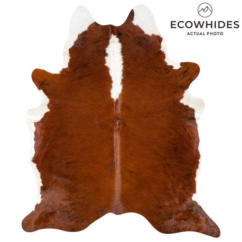 Brazilian Brindle White Belly and Backbone Cowhide Rug Size 7'7" L x 6'6" W 2310