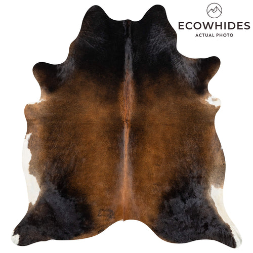 Brazilian Mahogany Cowhide Rug Size 7'7" L x 6'6" W 2316