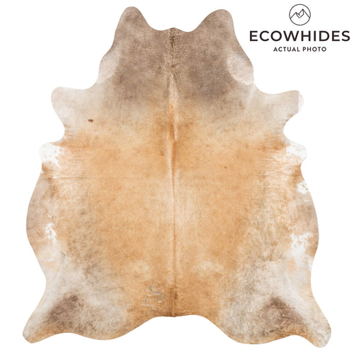 Brazilian Beige Cowhide Rug Size 7'7" L x 6'6" W 2318