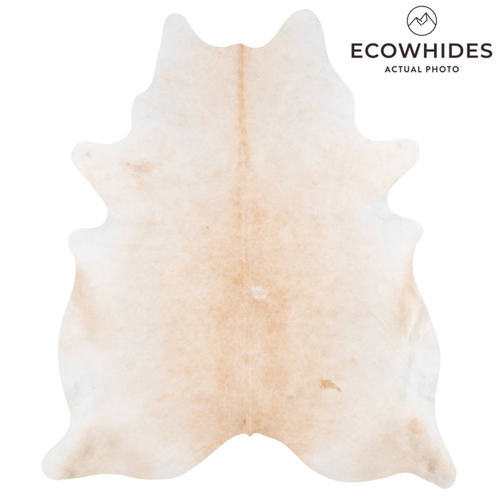 Brazilian Beige Cowhide Rug Size 7'7" L x 6'6" W 2323