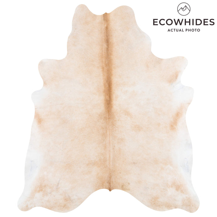Brazilian Beige Cowhide Rug Size 7'7" L x 6'6" W 2324