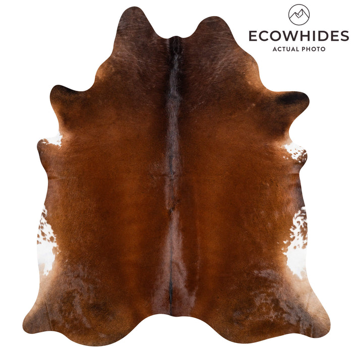 Brazilian Brown Cowhide Rug Size 7'7" L x 6'6" W 2326
