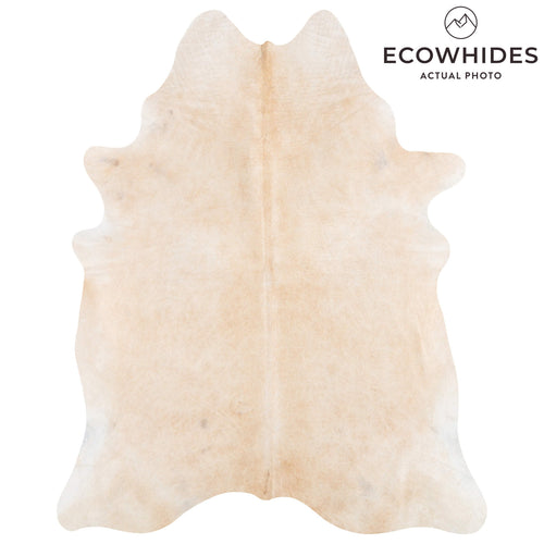Brazilian Beige Cowhide Rug Size 7'7" L x 6'6" W 2329