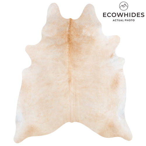 Brazilian Beige Cowhide Rug Size 7'7" L x 6'6" W 2332