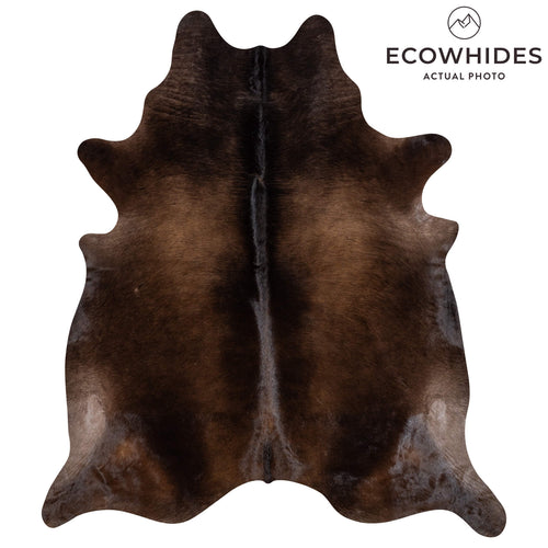 Brazilian Mahogany Cowhide Rug Size 7'7" L x 6'6" W 2346