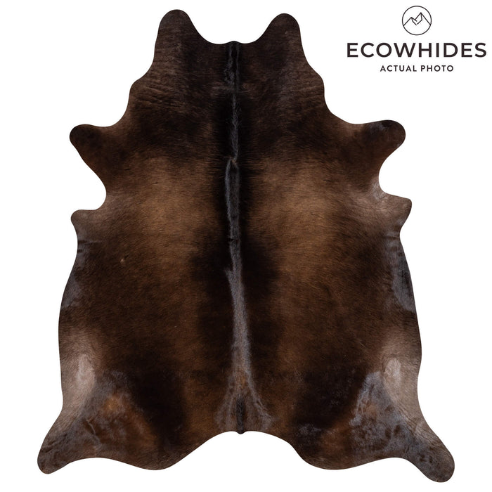 Brazilian Mahogany Cowhide Rug Size 7'7" L x 6'6" W 2346