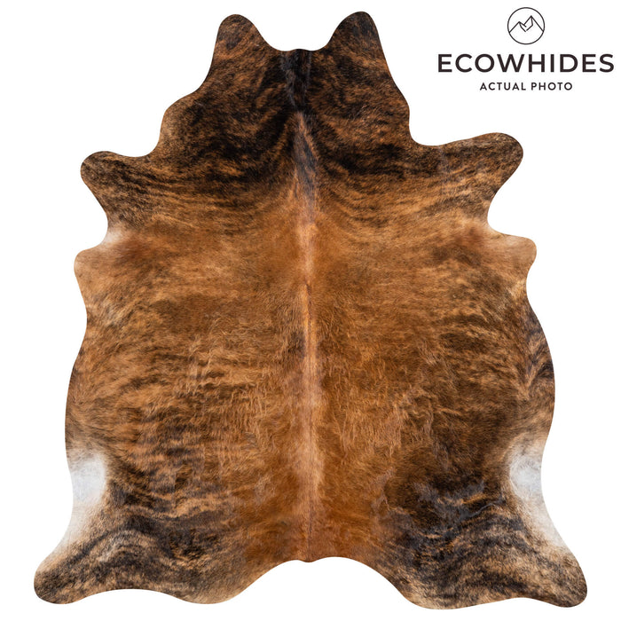 Brazilian Brindle Cowhide Rug Size 7'7" L x 6'6" W 2377