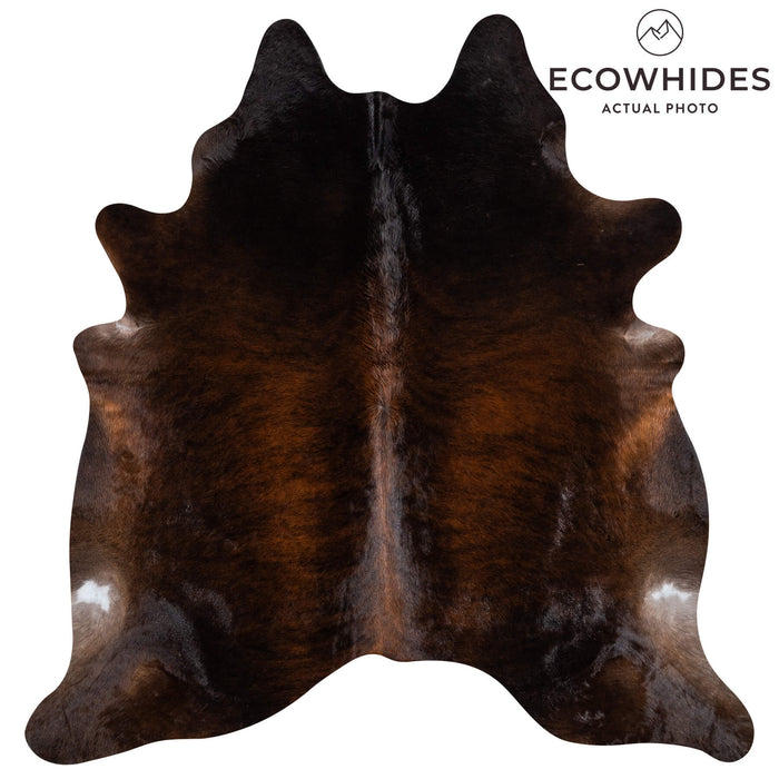 Brazilian Dark Brindle Cowhide Rug Size 7'7" L x 6'6" W 2378