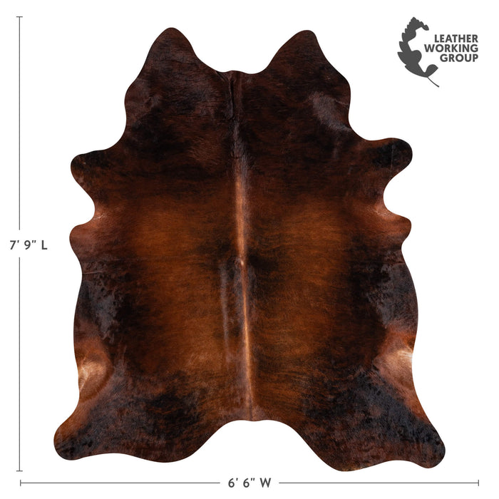Brazilian Brindle Cowhide Rug Size 7'7" L x 6'6" W 2380