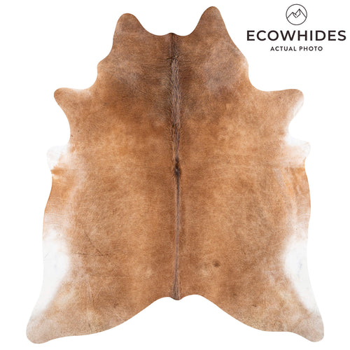 Brazilian Beige Cowhide Rug Size 7'7" L x 6'6" W 2389