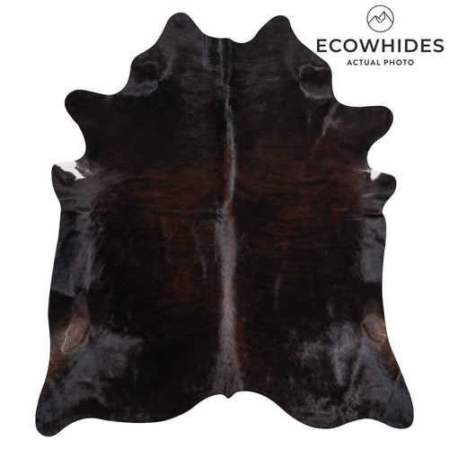 Brazilian Dark Brindle Cowhide Rug Size 7'7" L x 6'6" W 2391