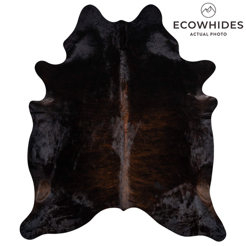 Brazilian Dark Brindle Cowhide Rug Size 7'7" L x 6'6" W 2392