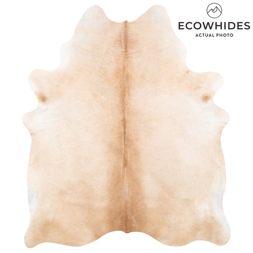 Brazilian Beige Cowhide Rug Size 7'4" L x 6'3" W 2480