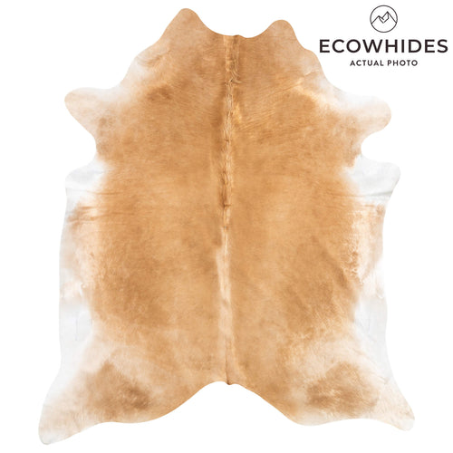 Brazilian Beige Cowhide Rug Size 7'11" L x 6'9" W 2481