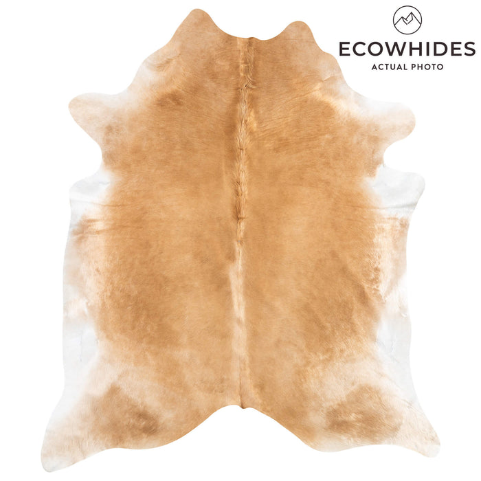 Brazilian Beige Cowhide Rug Size 7'11" L x 6'9" W 2481