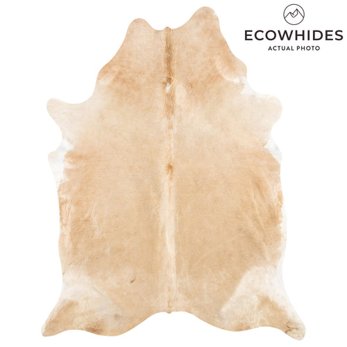 Brazilian Beige Cowhide Rug Size 8'1" L x 6'4" W 2486