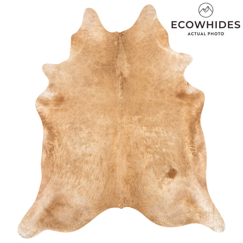Brazilian Beige Cowhide Rug Size 8'3" L x 7'3" W 2487