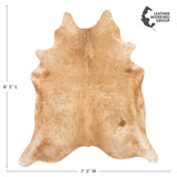 Brazilian Beige Cowhide Rug Size 8'3" L x 7'3" W 2487
