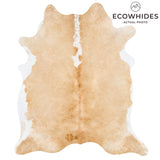 Brazilian Palomino and White Cowhide Rug Size 6'7" L x 5'7" W 2513