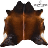 Brazilian Mahogany Cowhide Rug Size 6'10" L x 6'11" W 2519