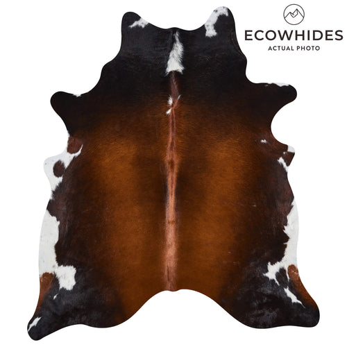 Brazilian Mahogany Cowhide Rug Size 6'9" L x 5'11" W 2525