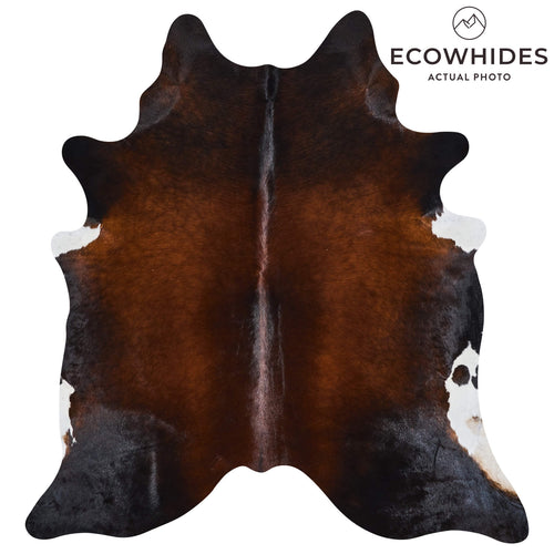 Brazilian Mahogany Cowhide Rug Size 7'0" L x 6'7" W 2528