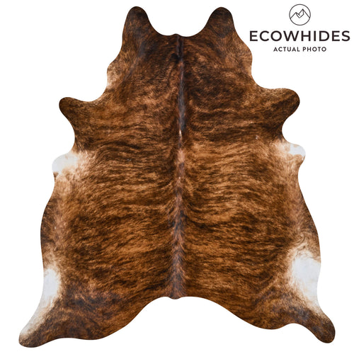 Brazilian Brindle Cowhide Rug Size 6'8" L x 6'1" W 2534