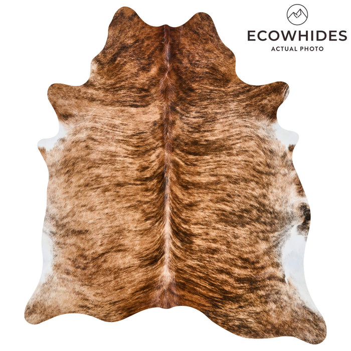 Brazilian Brindle Cowhide Rug Size 7'0" L x 6'2" W 2542