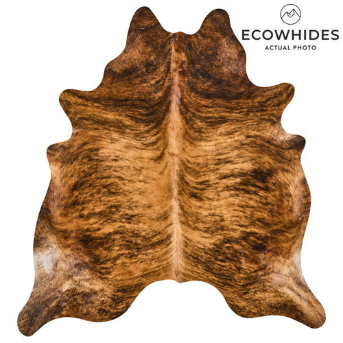 Brazilian Brindle Cowhide Rug Size 6'11" L x 6'4" W 2543