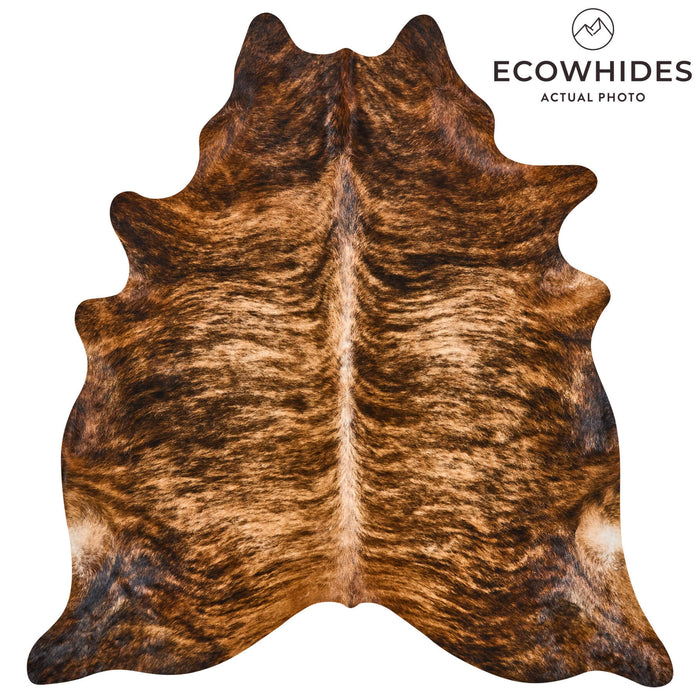 Brazilian Brindle Cowhide Rug Size 7'0" L x 6'6" W 2545