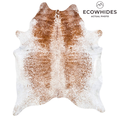 Brazilian Brown Salt and Pepper Cowhide Rug Size 8'5" L x 6'11" W 2581