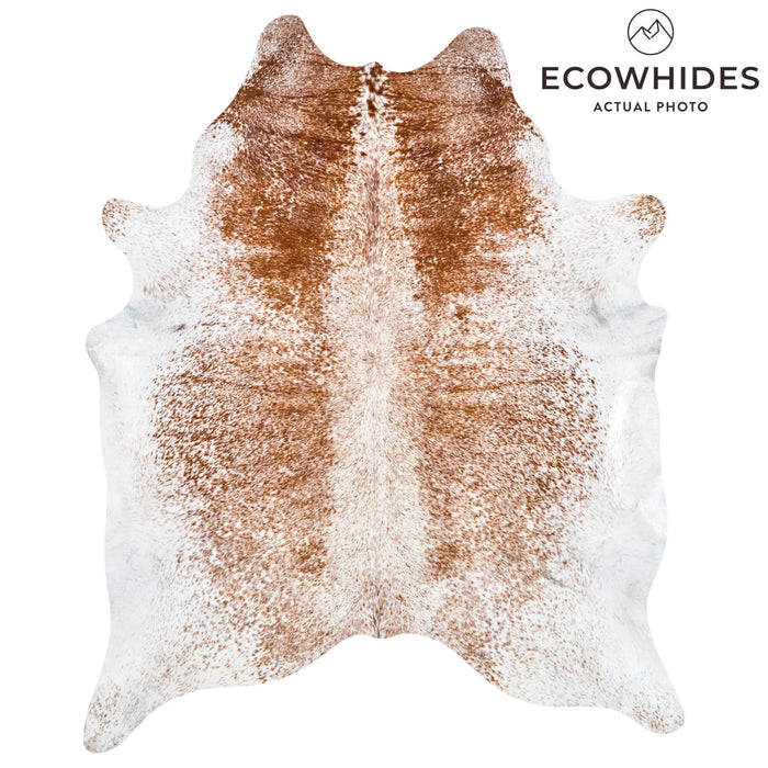 Brazilian Brown Salt and Pepper Cowhide Rug Size 8'5" L x 6'11" W 2581