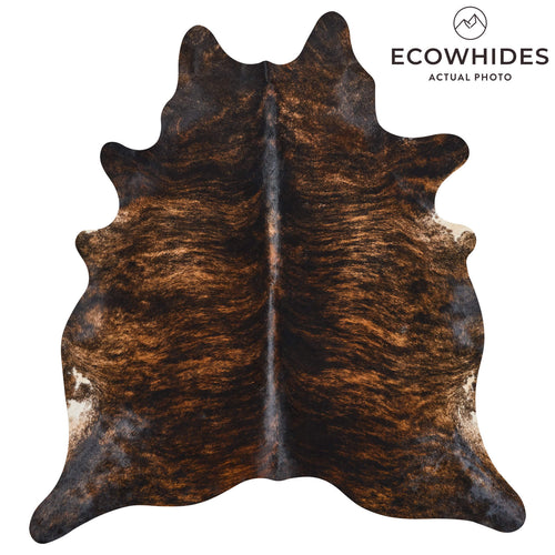 Brazilian Dark Brindle Cowhide Rug Size 7'0" L x 6'7" W 2592
