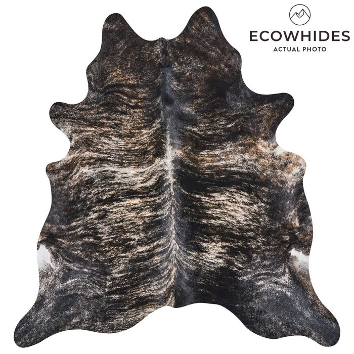 Brazilian Dark Brindle Cowhide Rug Size 6'10" L x 6'3" W 2595