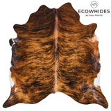 Brazilian Brindle Cowhide Rug Size 6'8" L x 6'10" W 2607