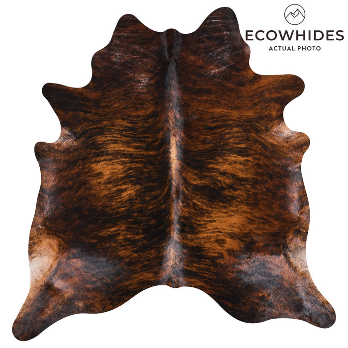 Brazilian Brindle Cowhide Rug Size 6'9" L x 6'7" W 2609
