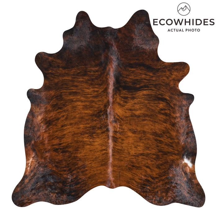 Brazilian Brindle Cowhide Rug Size 7'2" L x 6'11" W 2611