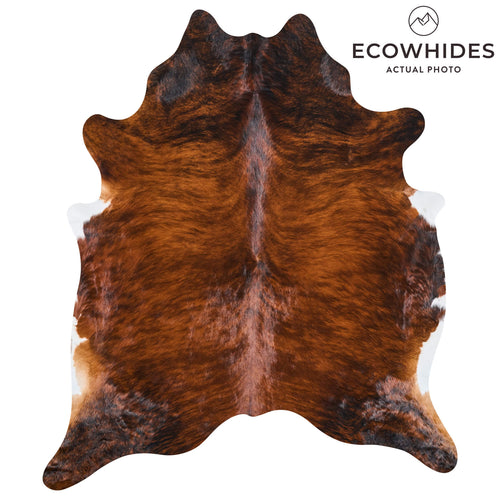 Brazilian Brindle Cowhide Rug Size 7'5" L x 6'5" W 2613