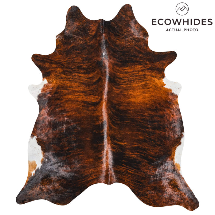Brazilian Brindle Cowhide Rug Size 7'8" L x 6'8" W 2615